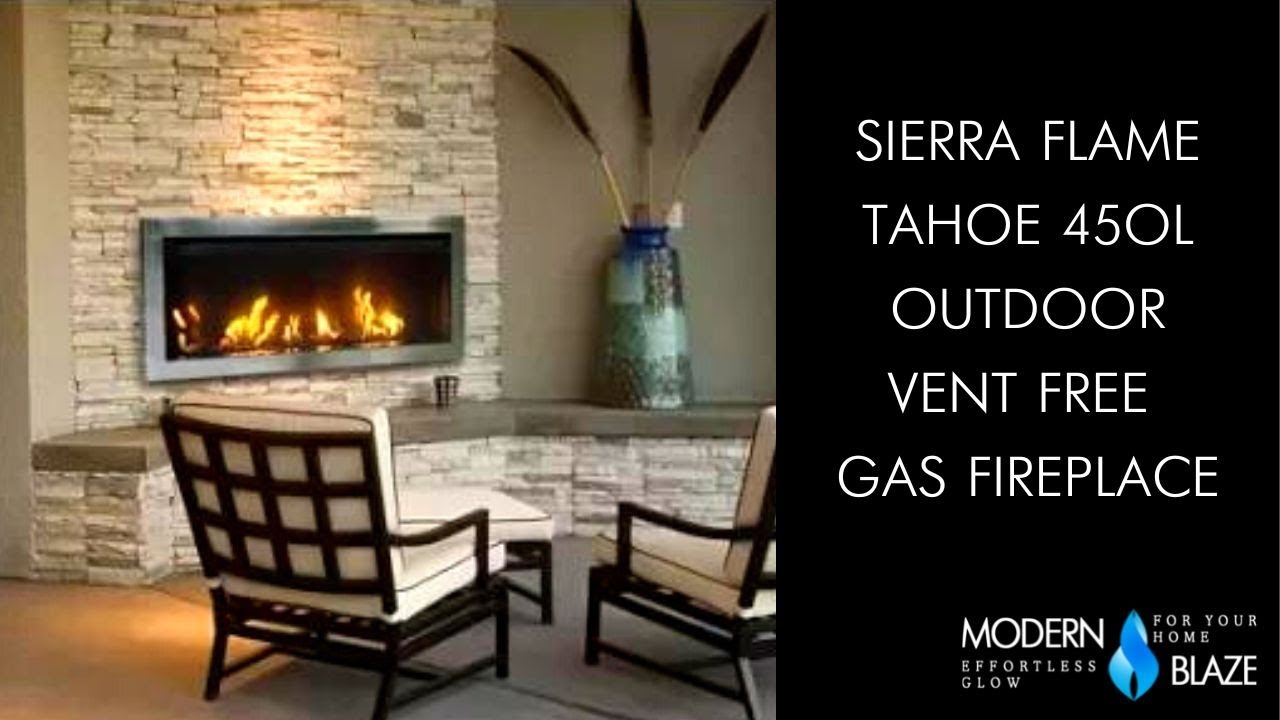 Sierra Flame Tahoe 45OL – Outdoor Vent Free Linear Gas Fireplace