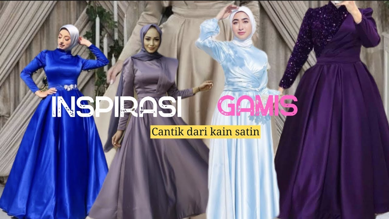 Inspirasi Gamis Lebaran dari kain satin