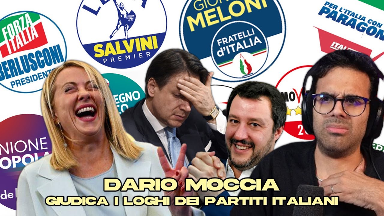 DARIO MOCCIA GIUDICA i LOGHI dei PARTITI POLITICI ITALIANI