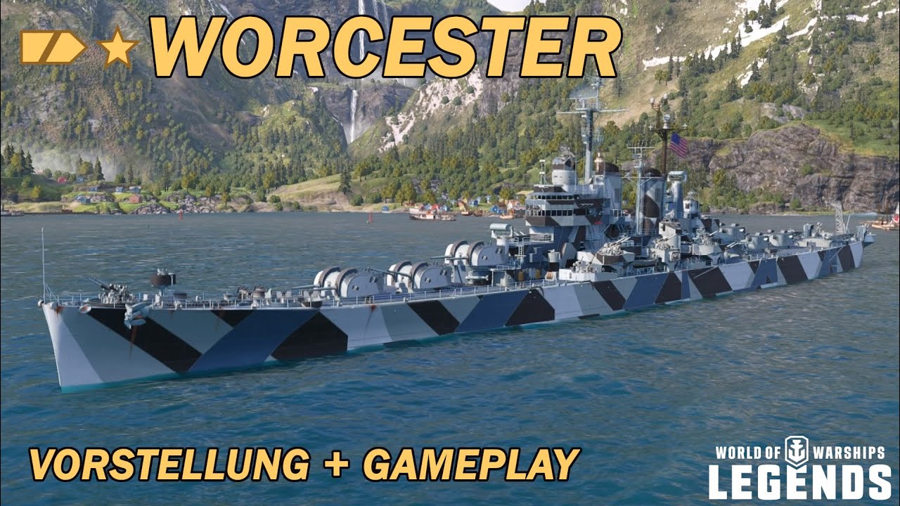 WORCESTER - Vorstellung und erstes Gameplay - World of Warships Legends