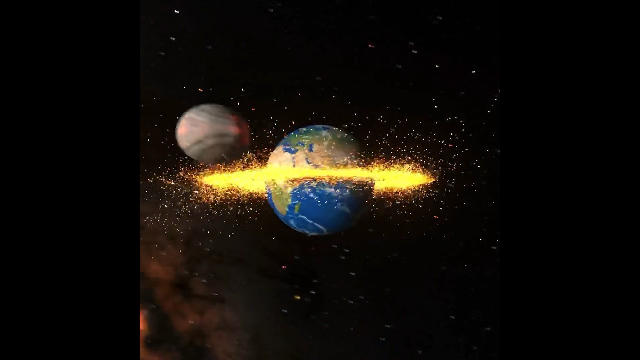 What if the moon became rings? #space #cosmos #simulation #astronomy #roche #limit