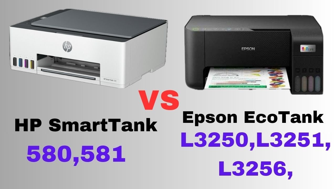 HP Smart Tank 580 vs Epson Eco Tank L3250,L3251,L3256 Comparison |2023