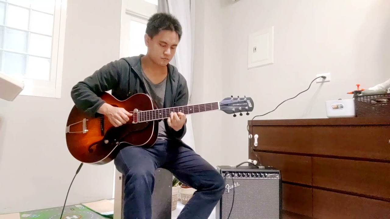 Gretsch G9555 New Yorker ,  D'Armond Rhythm Chief 1000 Pickup , Fender champion 40 , Boya MM1+