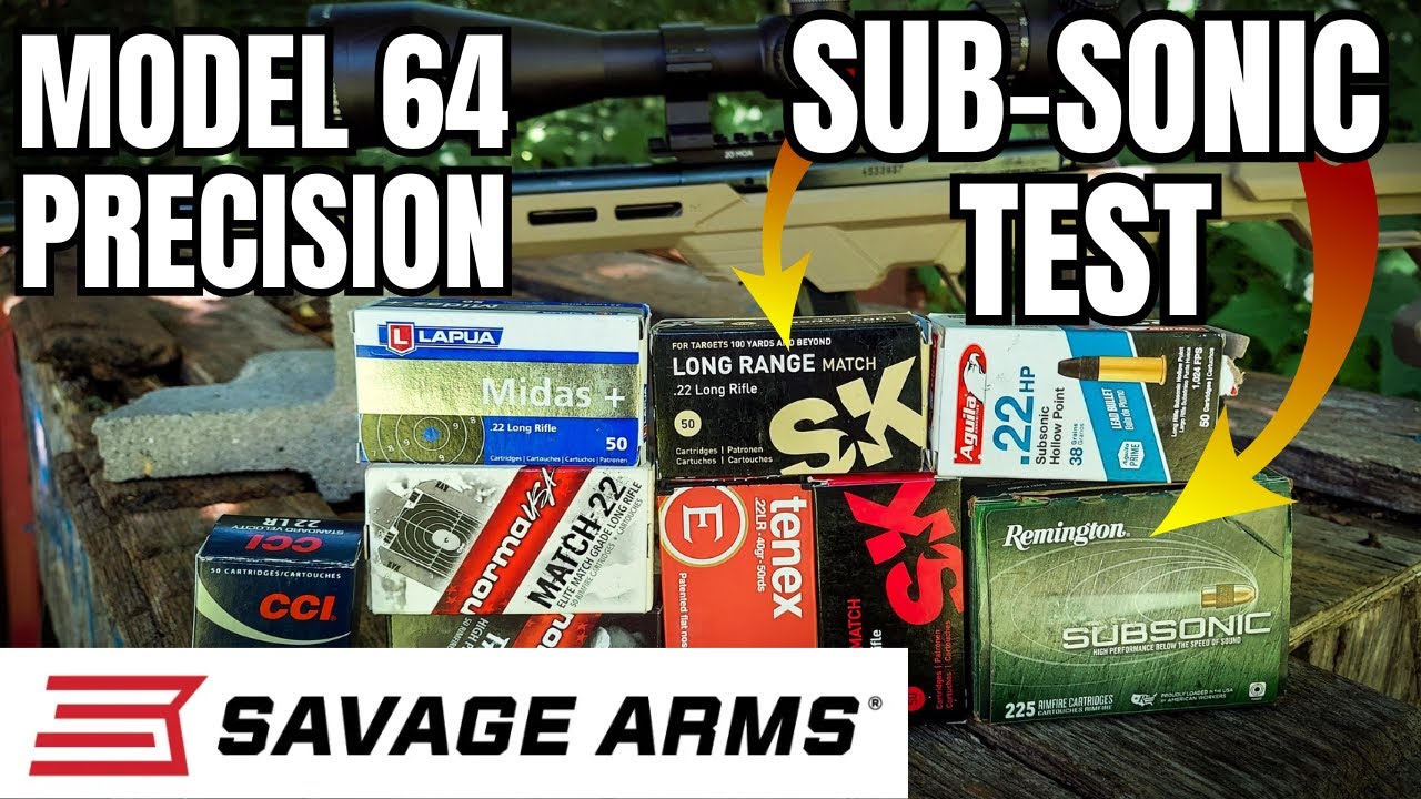 Sub-Sonic 22LR AMMO TEST - Savage Model 64 Precision at 100 yards