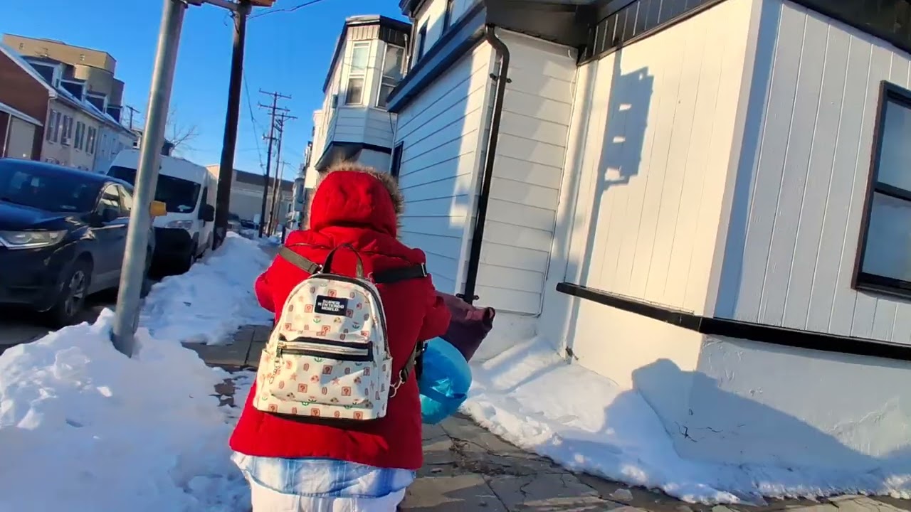 York Pa city January 31 2026 February 1 2026 walking 578 house 🏠 to the bubble house snow part 6