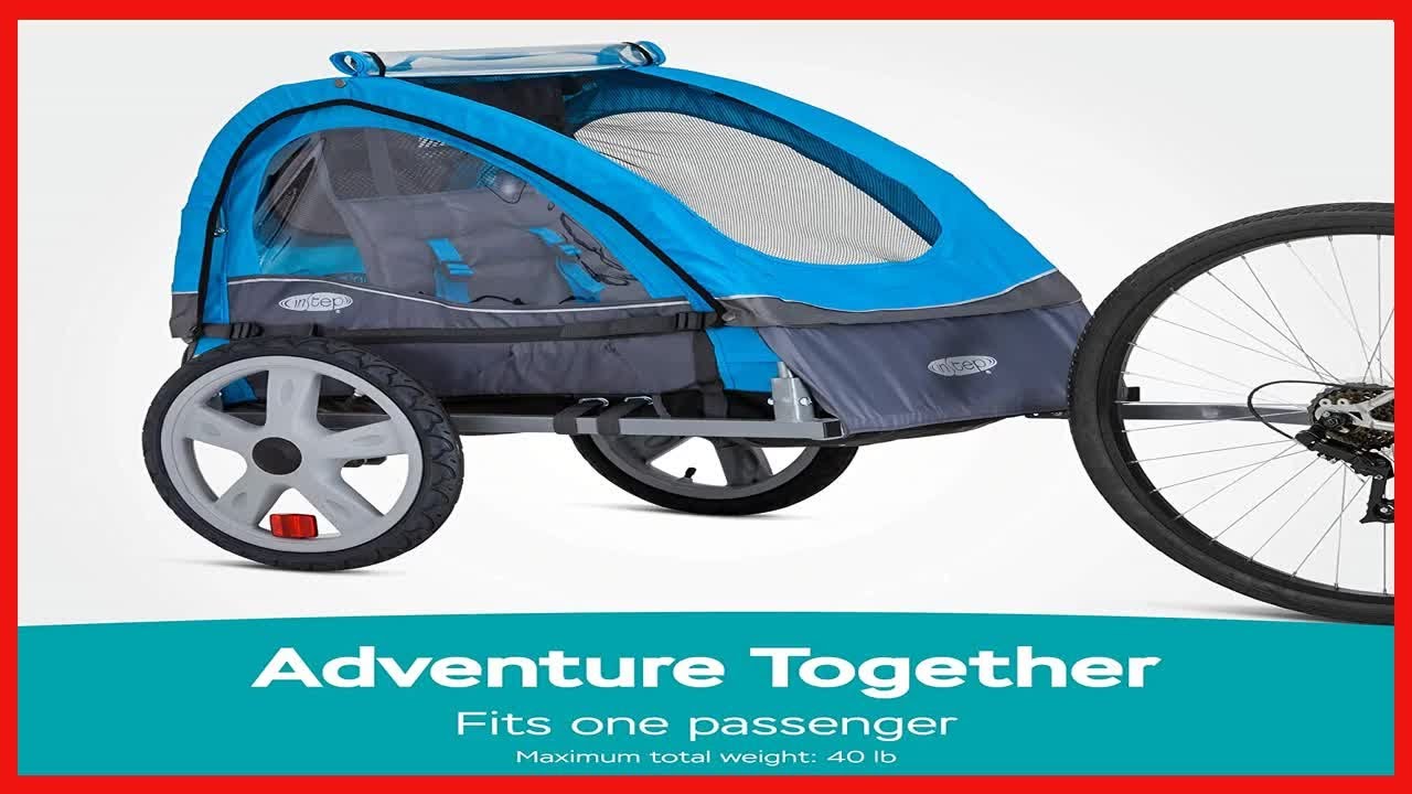 Instep Bike Trailer for Toddlers, Kids, Single and Double Seat, 2-In-1 Canopy Carrier