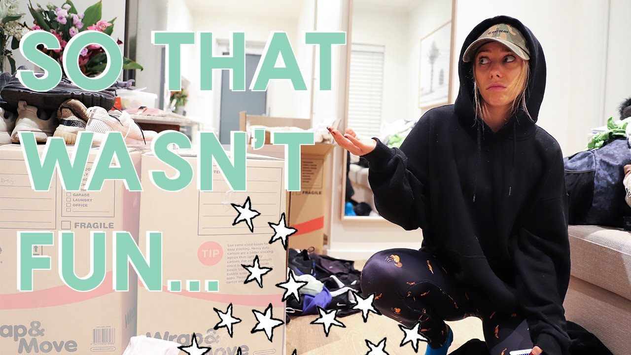 I'M MOVING OUT!! Wardrobe Clean, Packing & Getting a Black Eye...