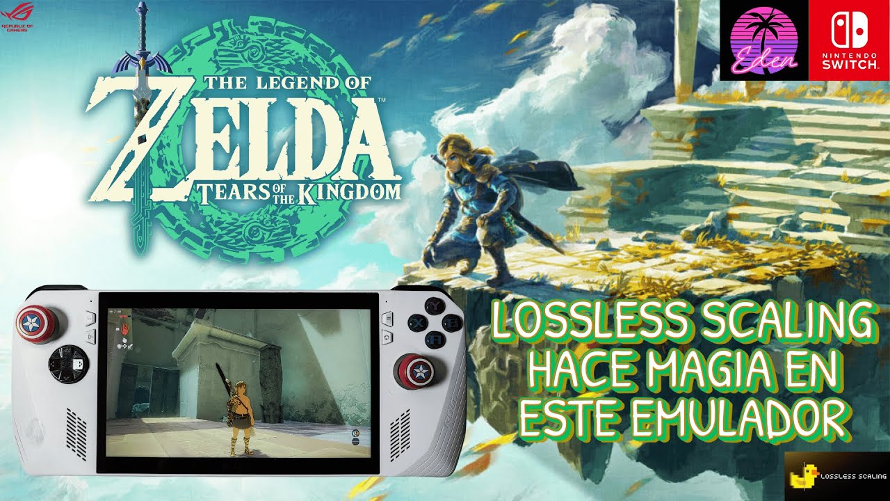 Asi es THE LEGEND OF ZELDA TEARS OF THE KINDOM en la ASUS ROG ALLY Z1E con EDEN EMULATOR y EL PATITO