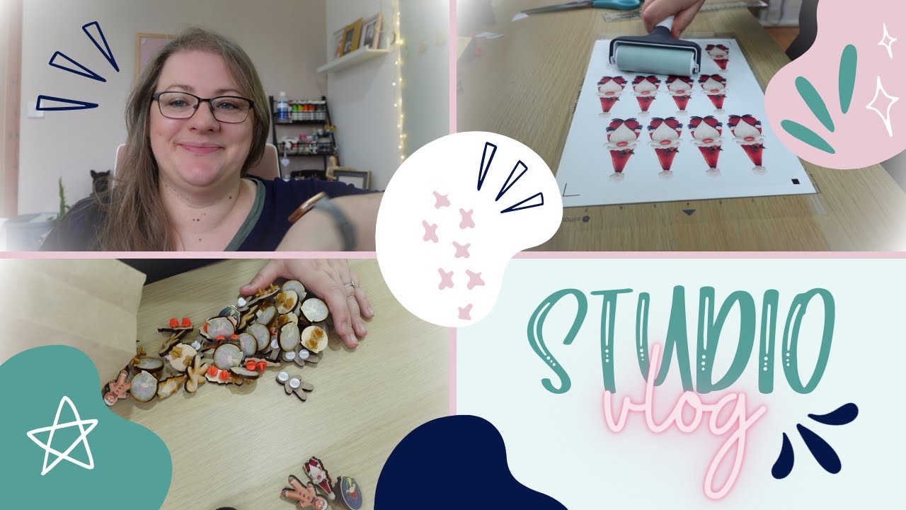 Studio Vlog 15 | let's unbox a new product, make stickers and start to prepare for an online market