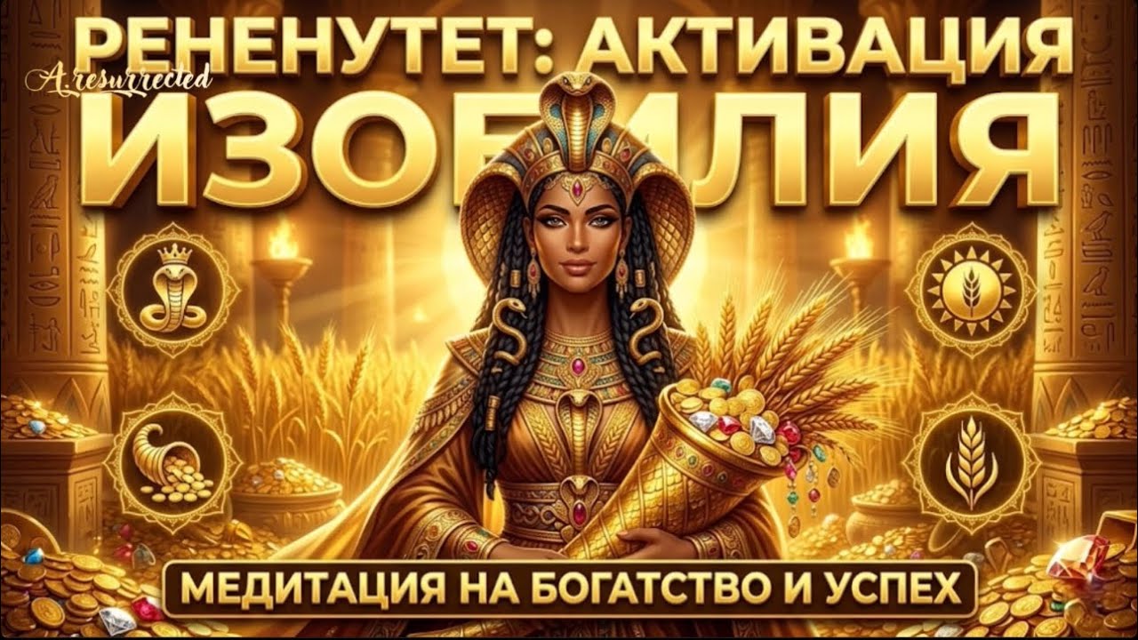 🔥ПРИВЛЕКИ ИЗОБИЛИЕ | МОЩНАЯ МЕДИТАЦИЯ -АКТИВАЦИЯ С БОГИНЕЙ РЕНЕНУТЕТ | АРХЕТИП БОГАТСВА 