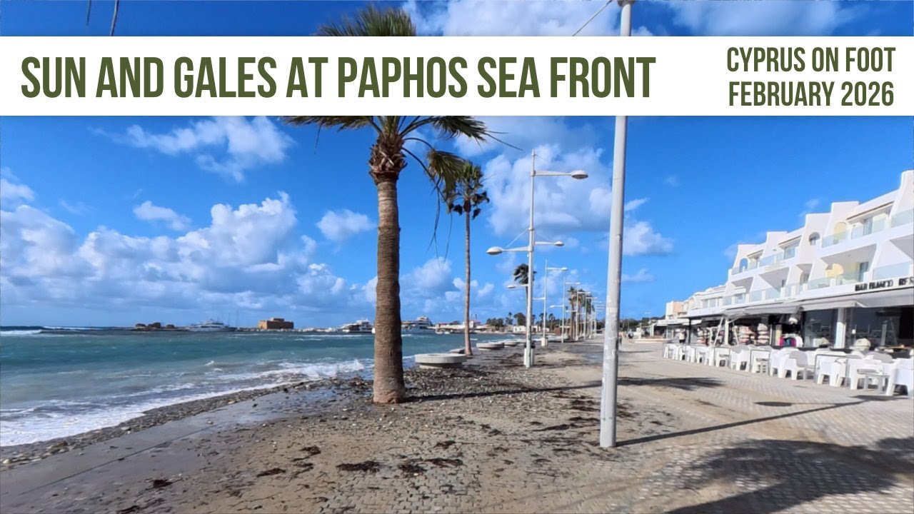 Sun And Gales At Paphos Sea Front