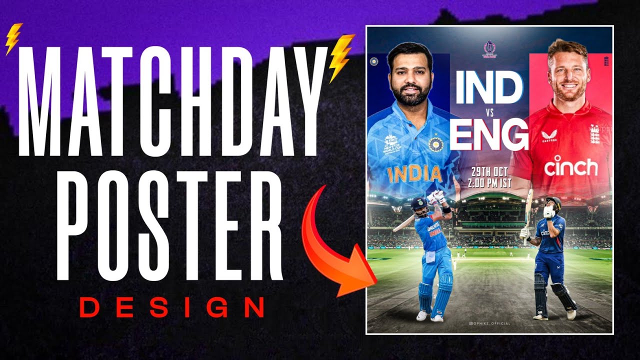 Cricket Match Day Poster Create in PicsArt | PicsArt Tutorial | GPHIKZ #4