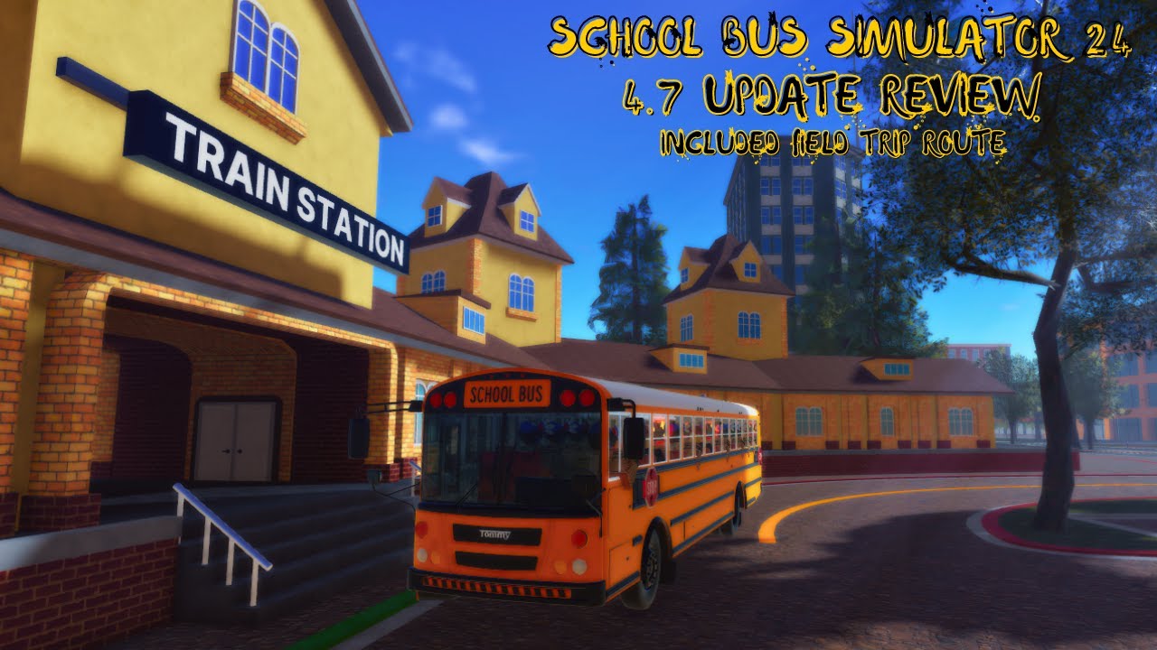 ROBLOX | School Bus Simulator 24 | Обзор 4.7 + Экскурсия | Новый центр города, железнодорожная ст...