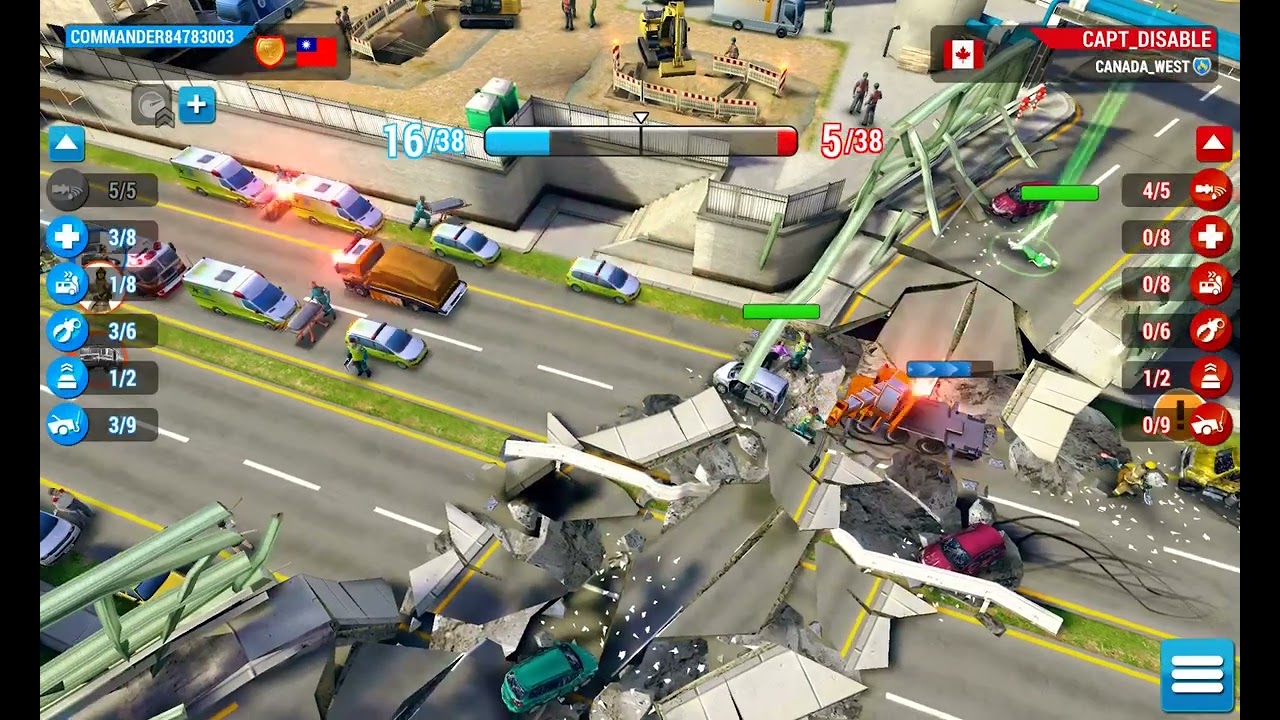Emergency HQ, Hero Level 134, 1 vs 1 Mission, Collapsed motorway bridge