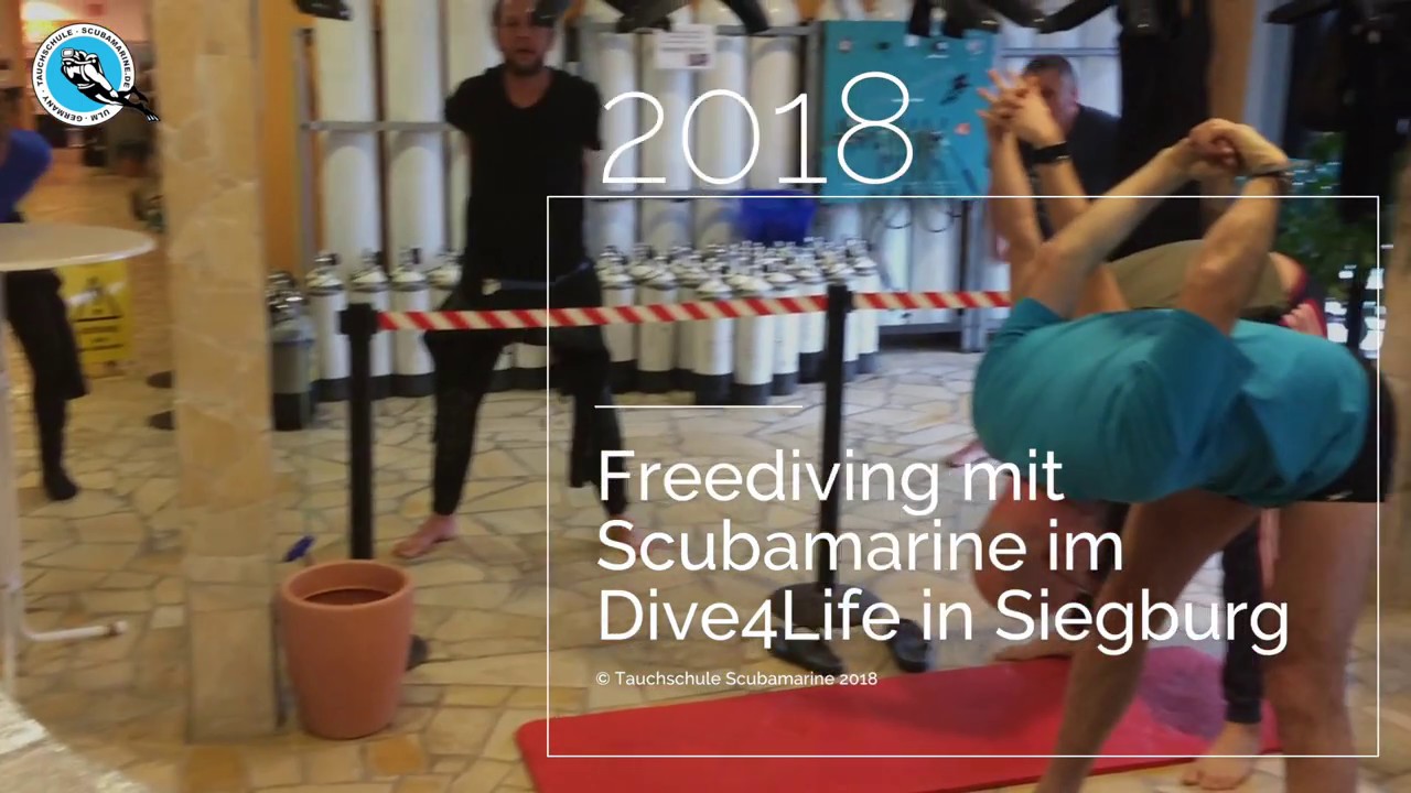 Indoor Freediving 20m. Dive4Life Germany