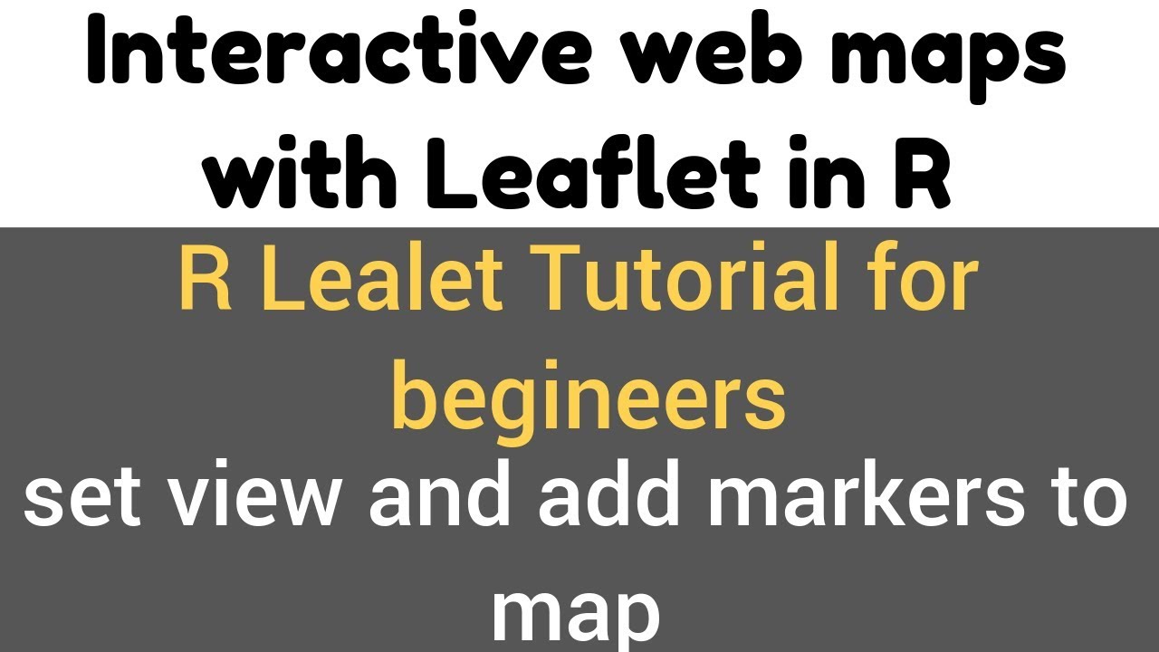 Leaflet package in R - setView() and addMarkers() functions - mapping the Taj Mahal - #6