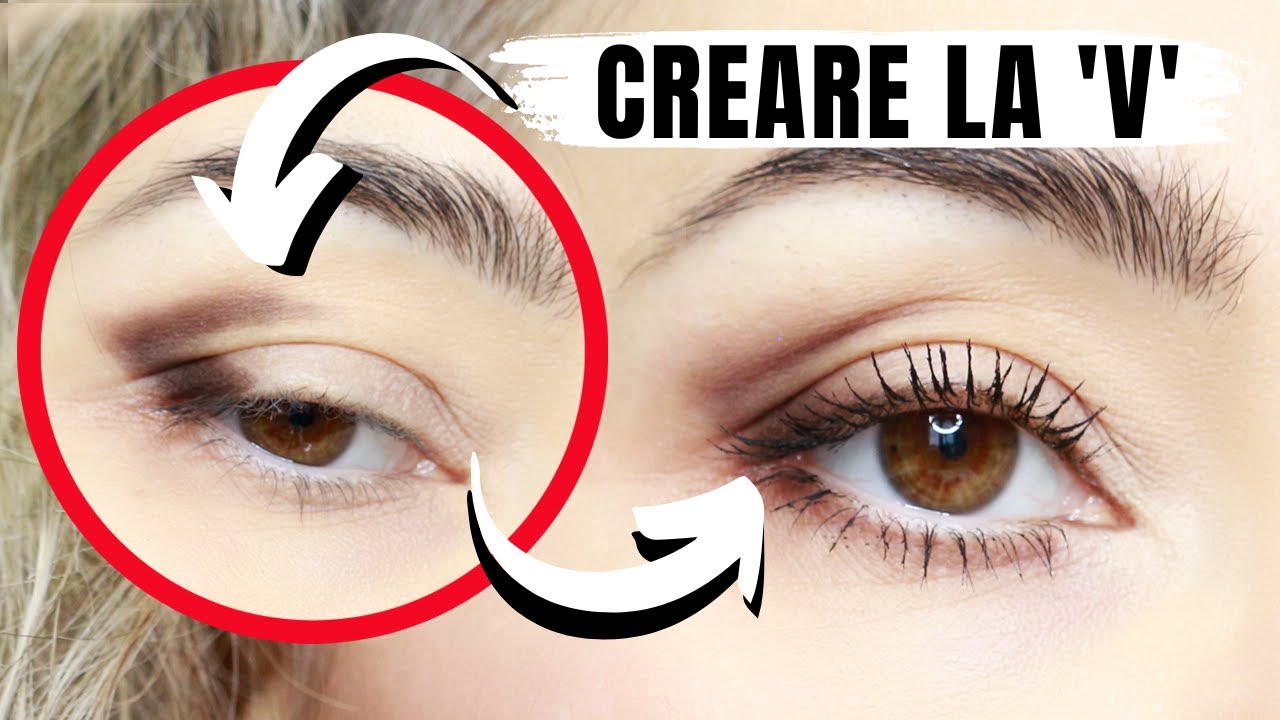 Come disegnare una 'V' per creare un trucco occhi con un 1 ombretto