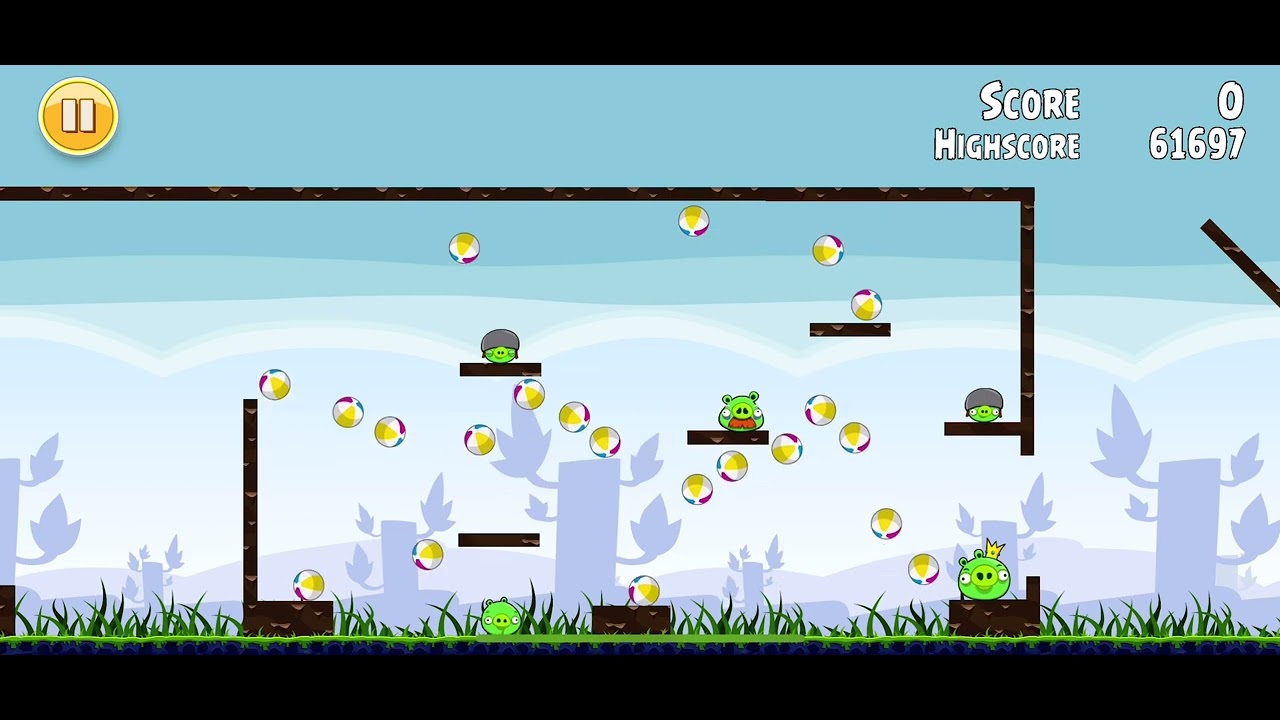 The beach balls keep increasing the score. LOL (Common glitch in Rovio Classics: Angry Birds)