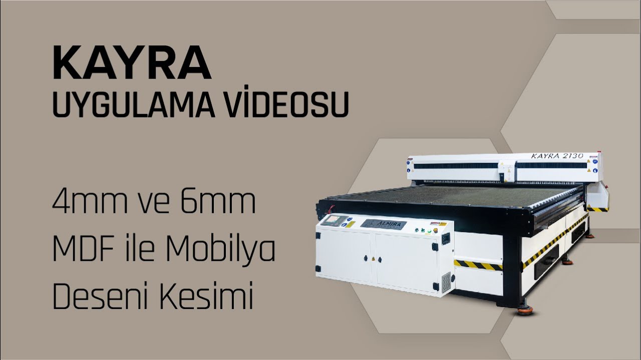 Kayra Ahşap ve Pleksi Kesim makinesi ile 4mm ve 6mm MDF ile Mobilya Deseni Kesimi