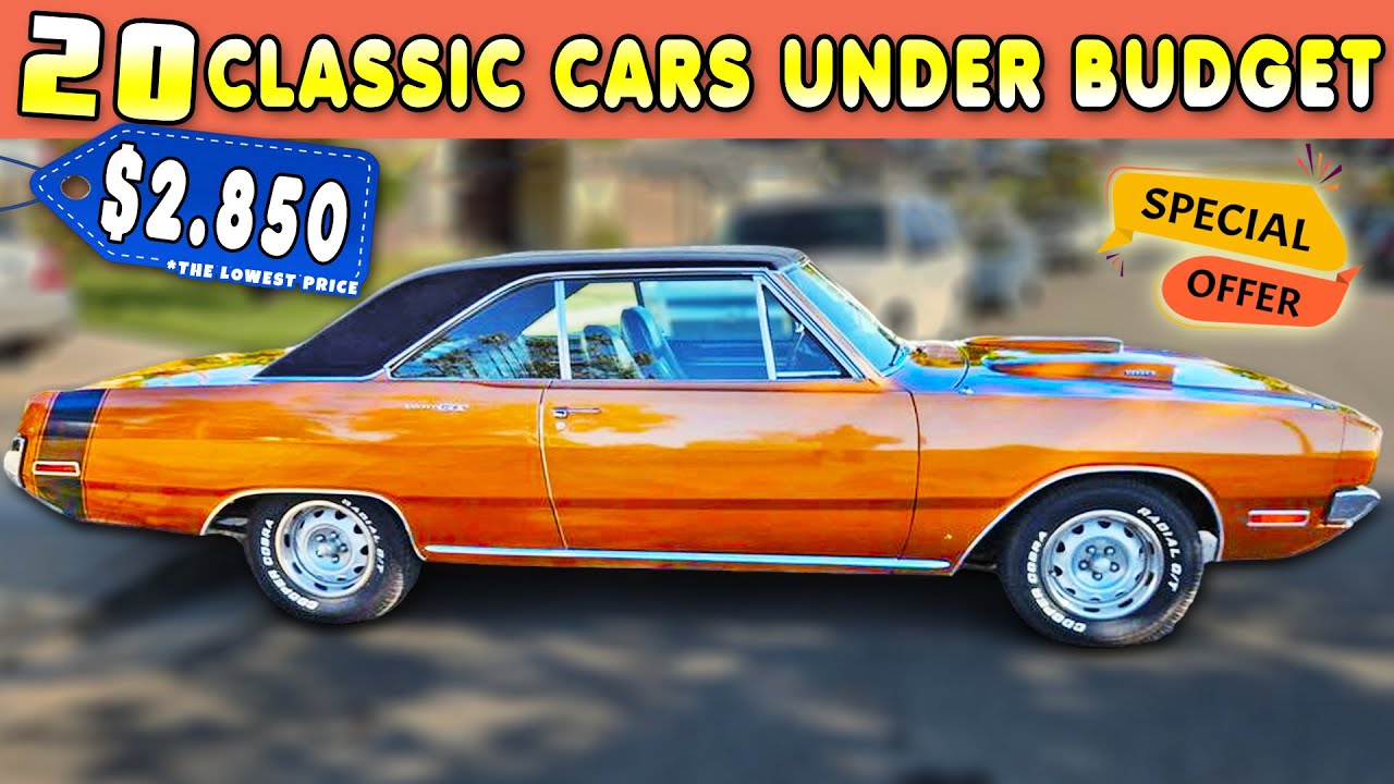 20 Classic Cars For Sale Under Budget Today ! Have This Rarest Beauty !!