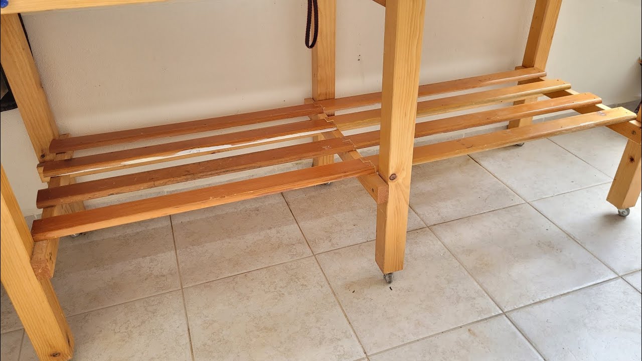 Pimli Sökülebilir Ahşap Masaaltı Rafı  /  Demountable Undertable Wood Shelf DIY