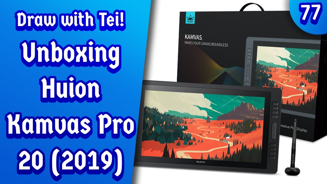 Unboxing Huion Kamvas 20 Pro (2019) Art Tablet - Draw with Tei #77