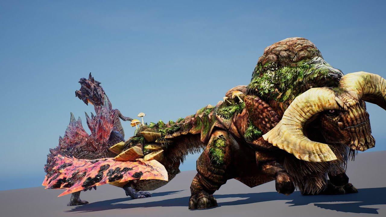Glavenus Vs Duramboros Turf War- Monster Hunter Animation
