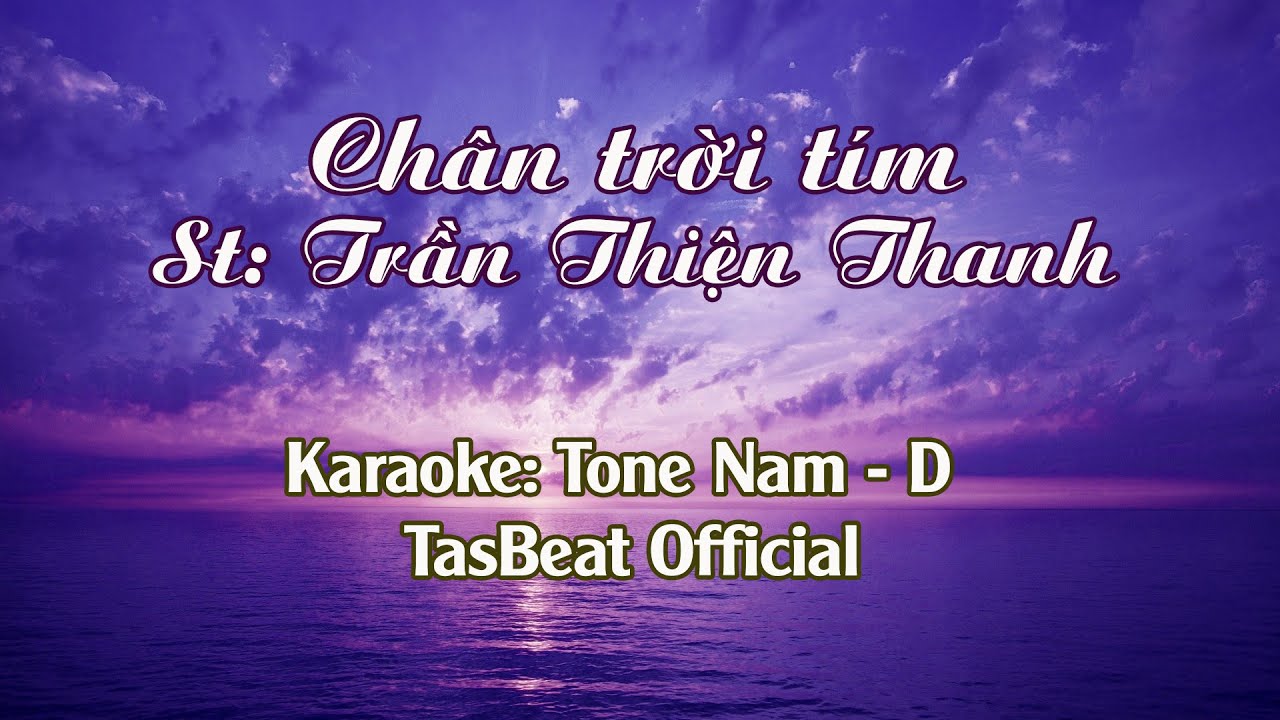 Karaoke Chân Trời Tím - Tone Nam | TAS BEAT