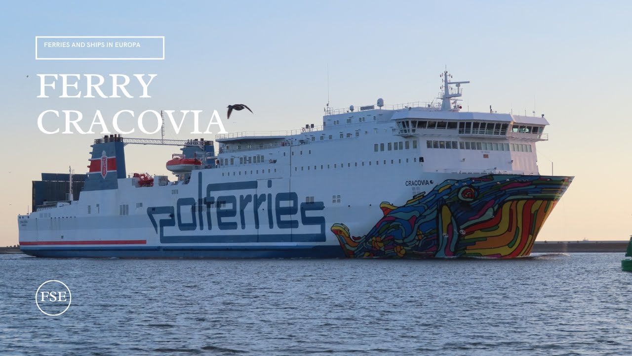 Arrival of the ferry CRACOVIA (Polferries) to port of Świnoujście