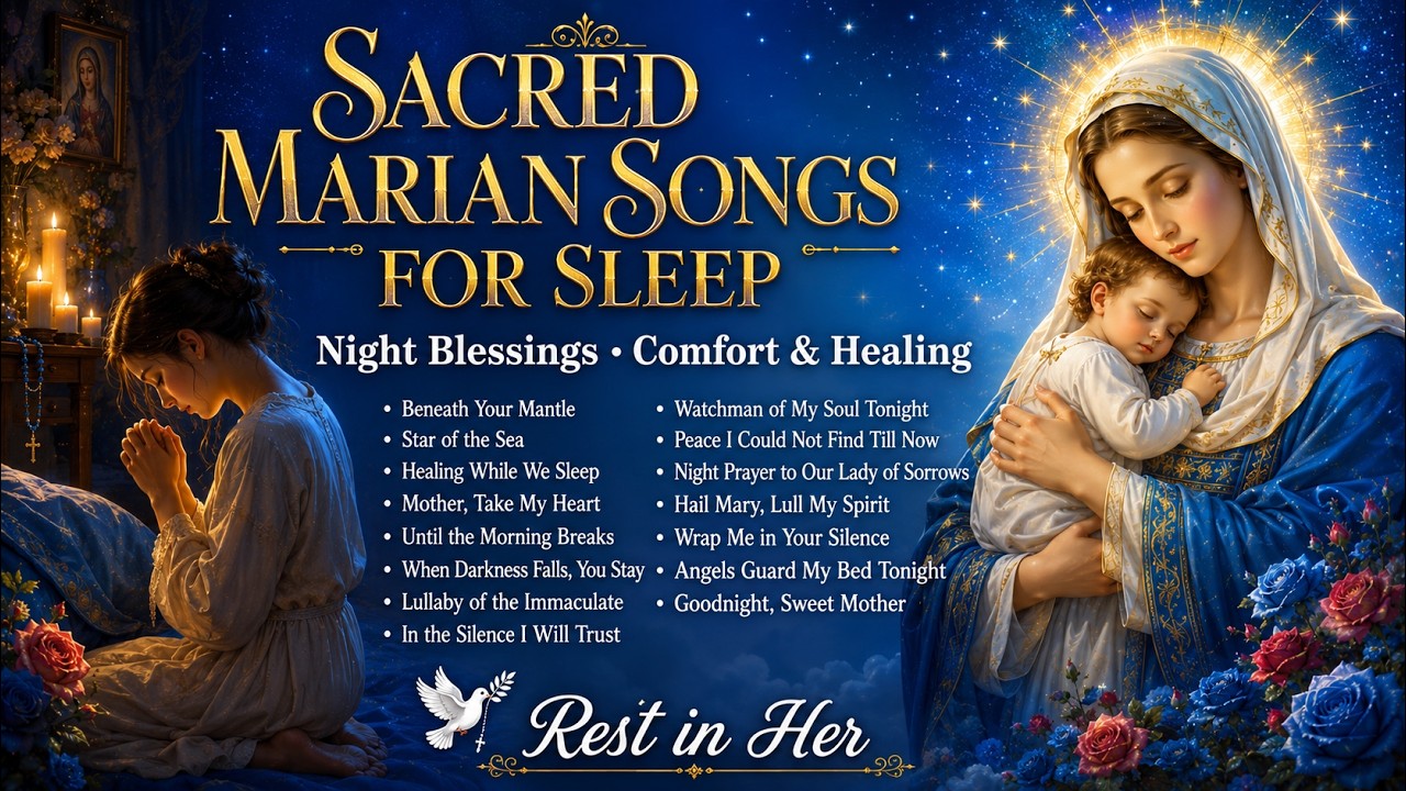 Sacred Marian Songs for Sleep | Night Blessings & Healing #CatholicMusic #Mary