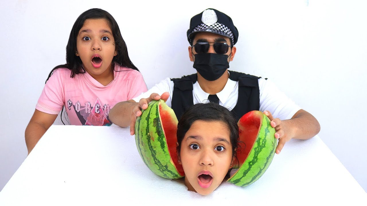 شفا تعلقت في البطيخة وسوسو والشرطي ساعدوها!!