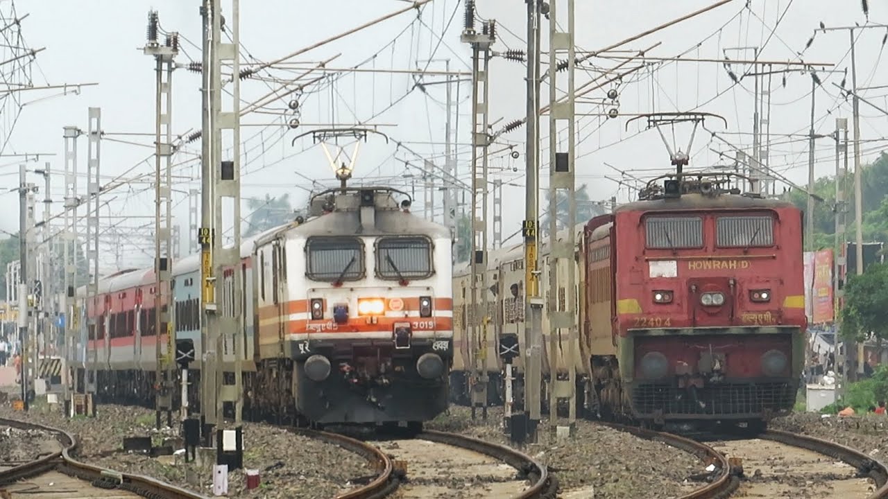 Dangerous High SPEED CURVING Trains | WAP5+WAP7+WAP4 LHB & ICF Trains | Indian Railways