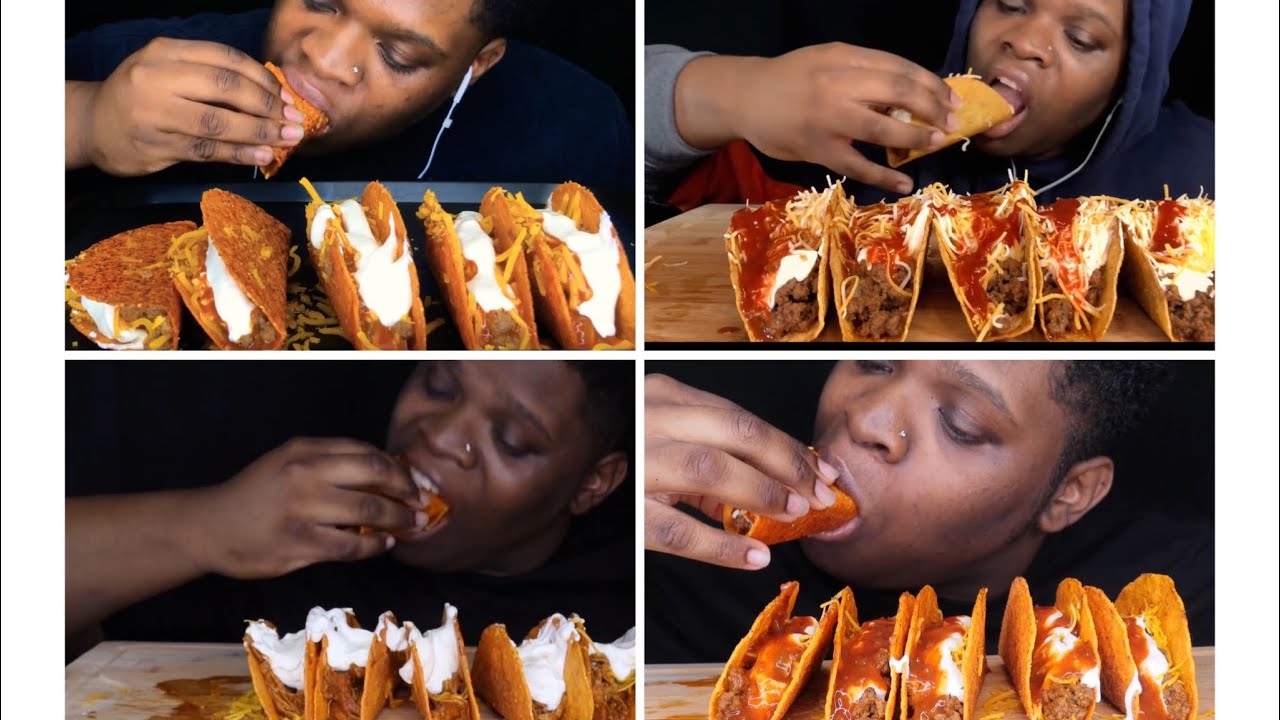 ASMR EATING TACOS COMPILATION (no talking) CALIENTAY ASMR MUKBANG