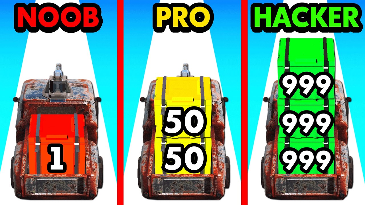 NOOB vs PRO vs HACKER NUMBER CAR