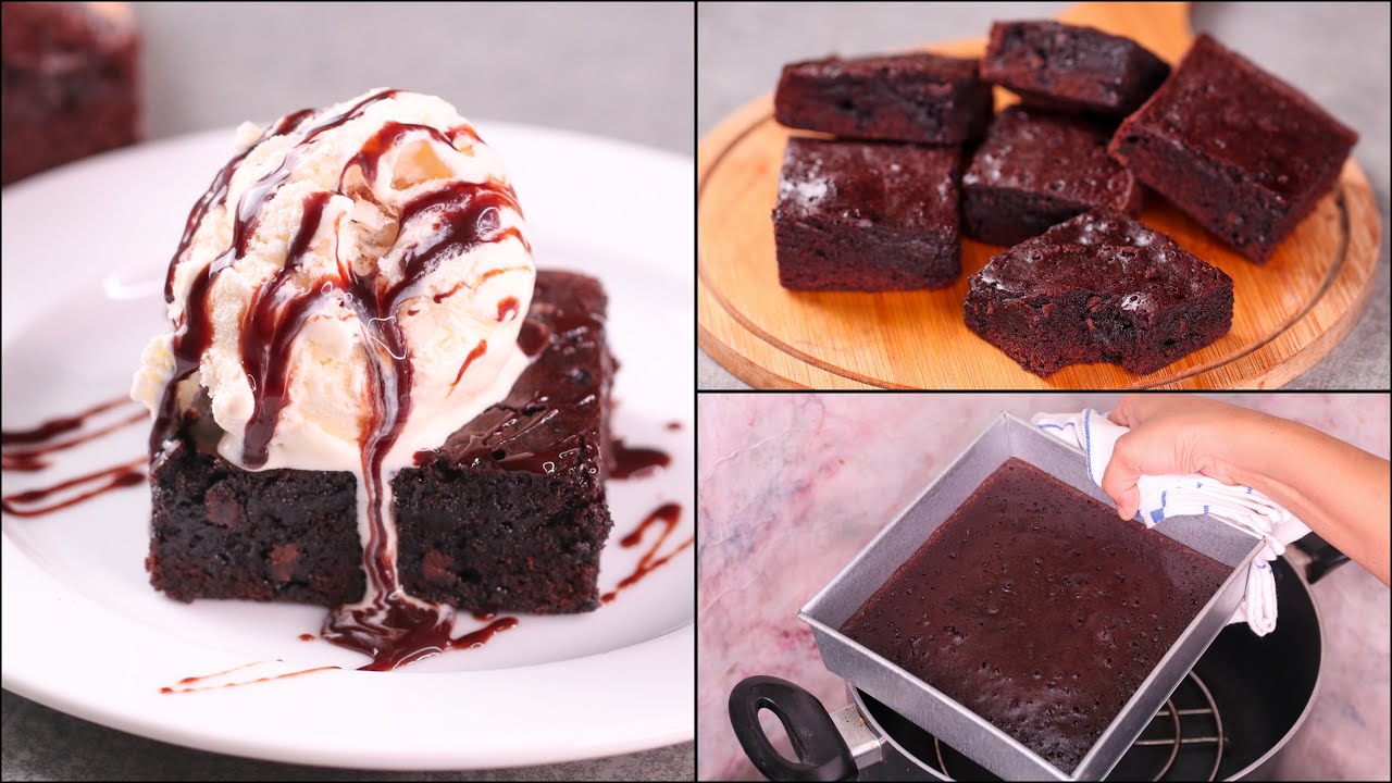 CHOCOLATE FUDGY BROWNIE | EASY BROWNIE RECIPE | WITHOUT OVEN | N'Oven Foods