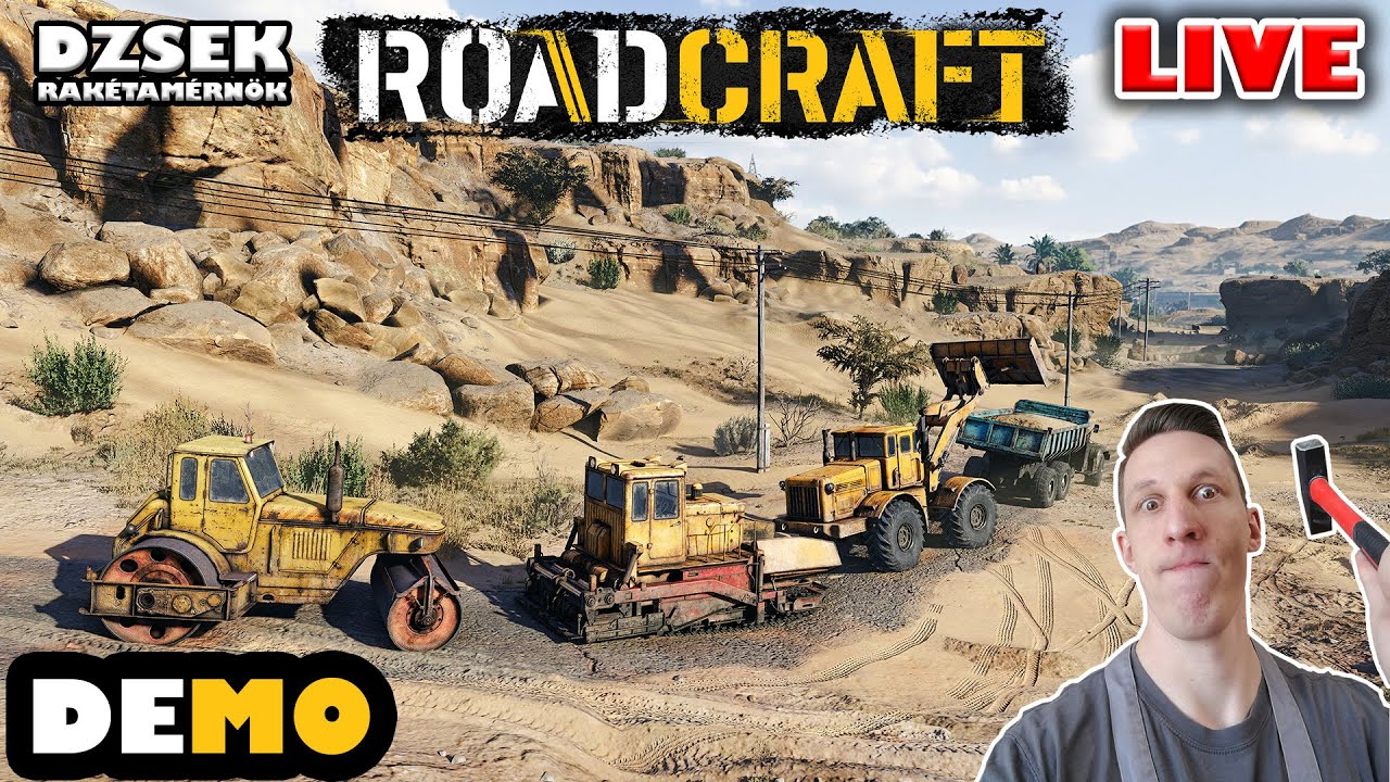 🔴 RoadCraft - DEMO - Le aszfaltozzuk a világot IS!