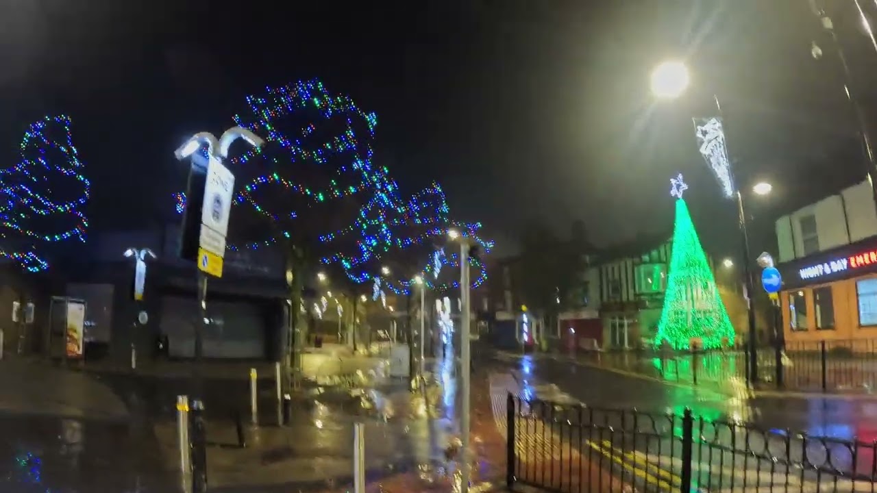 Netherfield, Nottingham, Anglia, dekoracja świąteczna w centrum miasta