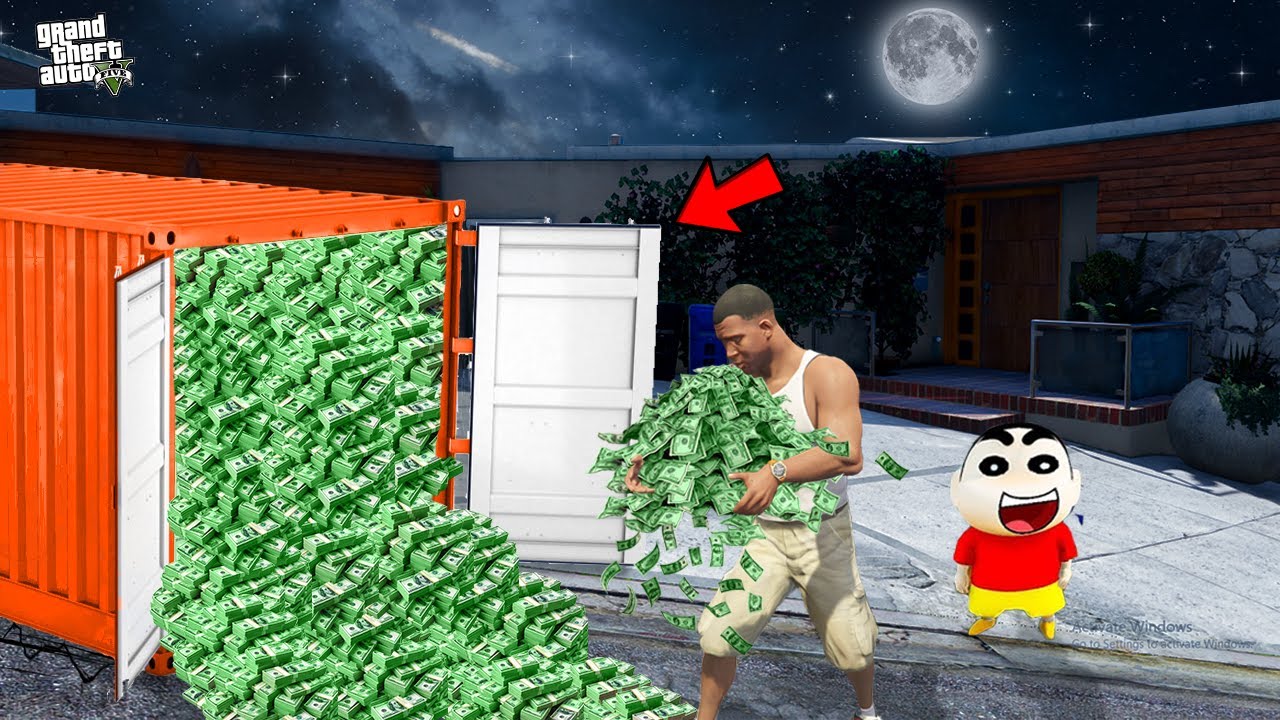 Franklin Found Container Full Of Money in GTA 5 !
