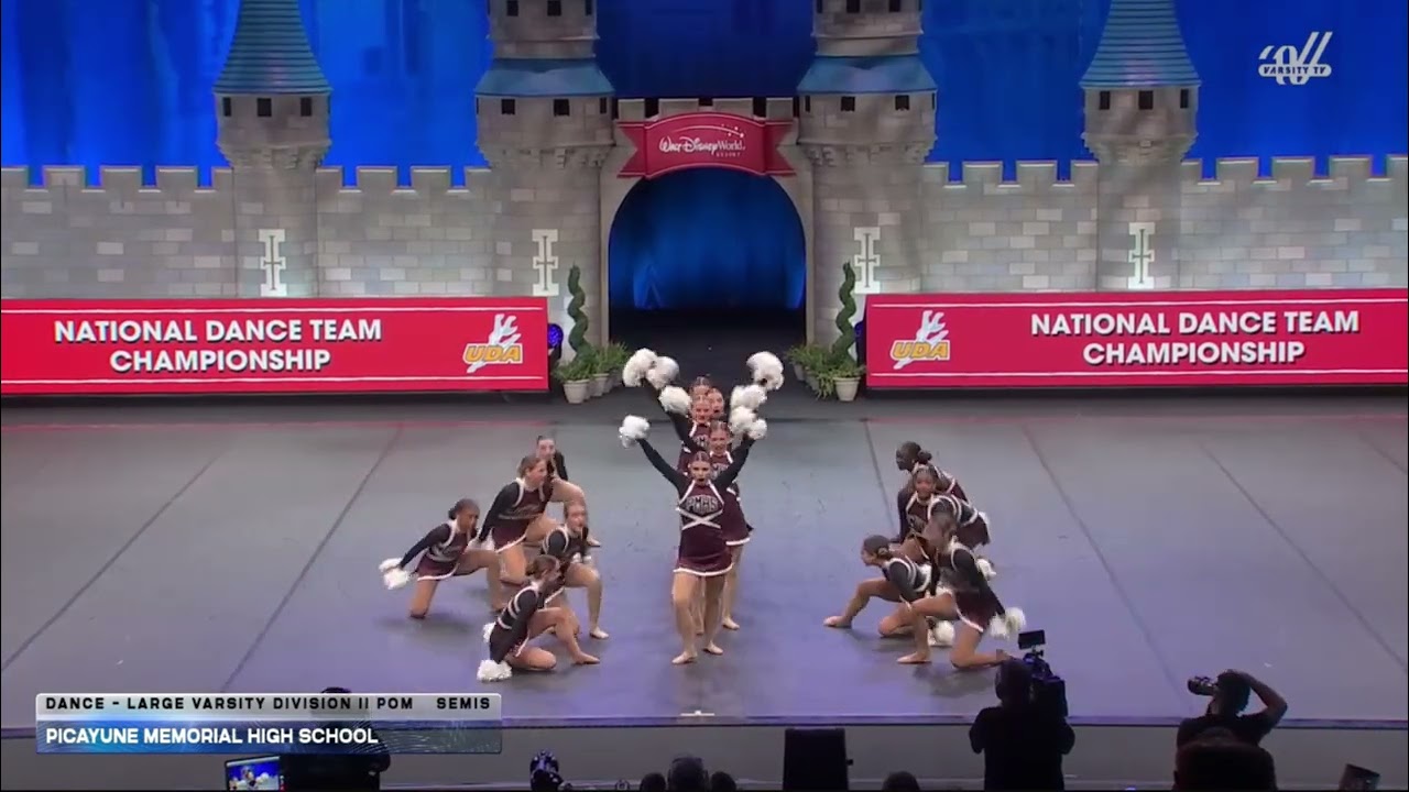 Picayune Memorial High School Dance Team Pom Routine at Semis