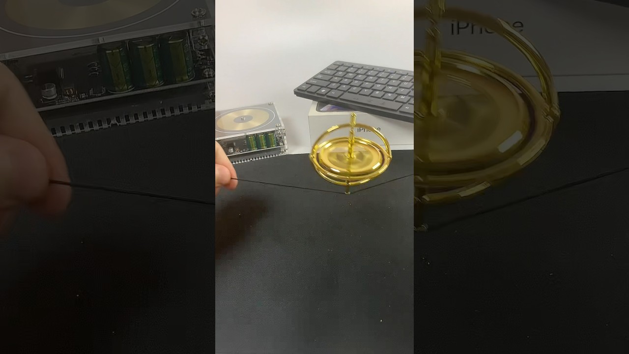 Gyroscope spinning in the air #gyroscope #gyro #foryou #goodthing