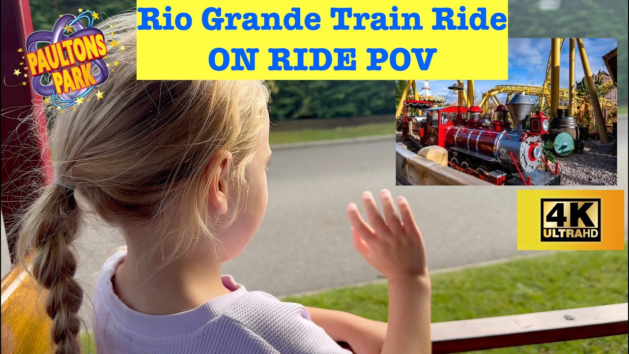 Rio Grande Train Ride 4K ON RIDE POV   Paultons Park