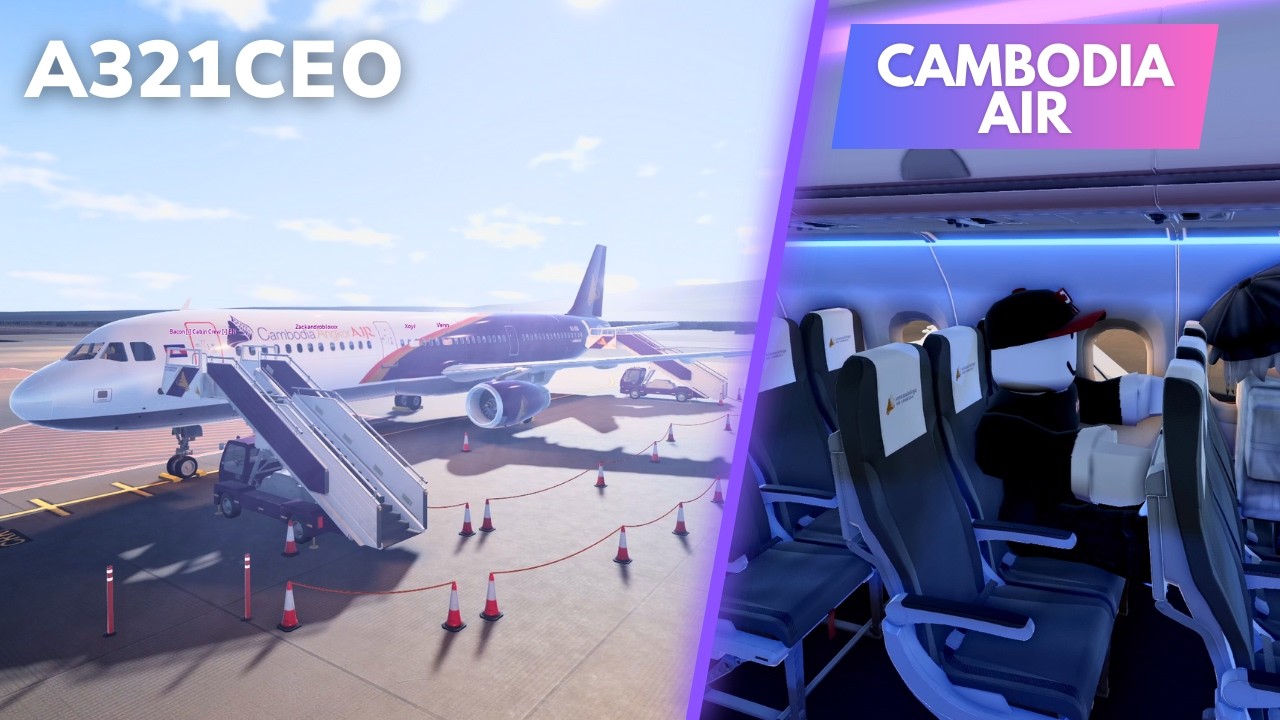 ROBLOX | Cambodia Air INAUGURAL FLIGHT! A321CEO