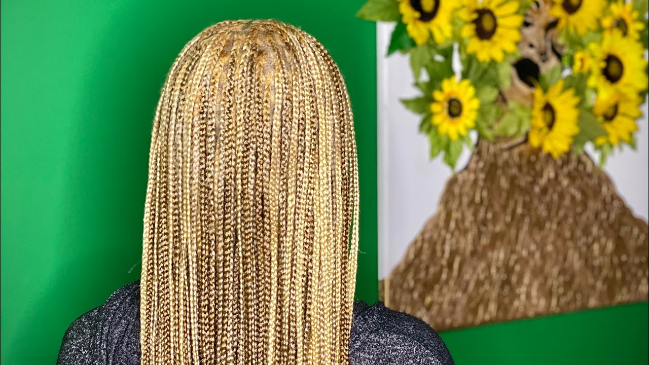 Platinum Blonde Long Knotless Box Braids