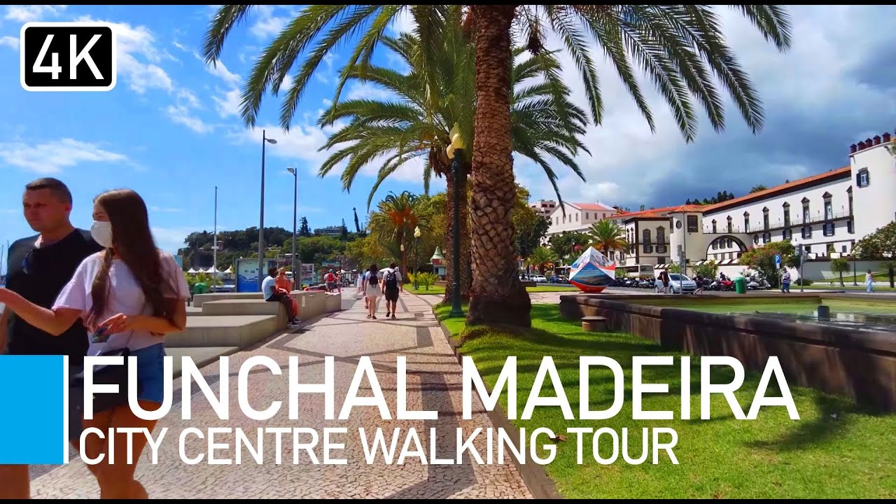 Madeira Portugal | Funchal Promenade, Old Town & Ritz Café walk with captions
