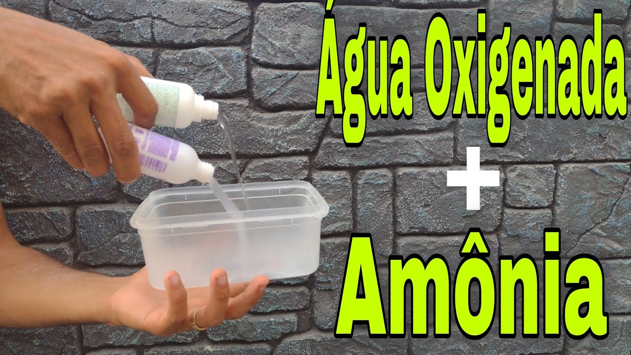 Olha o que aconteceu quando misturei Água Oxigenada com Amônia ( incrível )