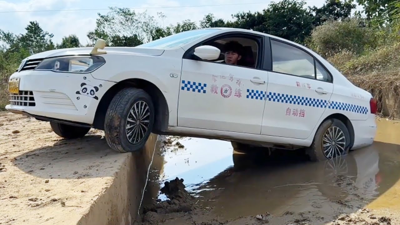 The Old Driver Drove Out Of The Big Pit After Reversing.