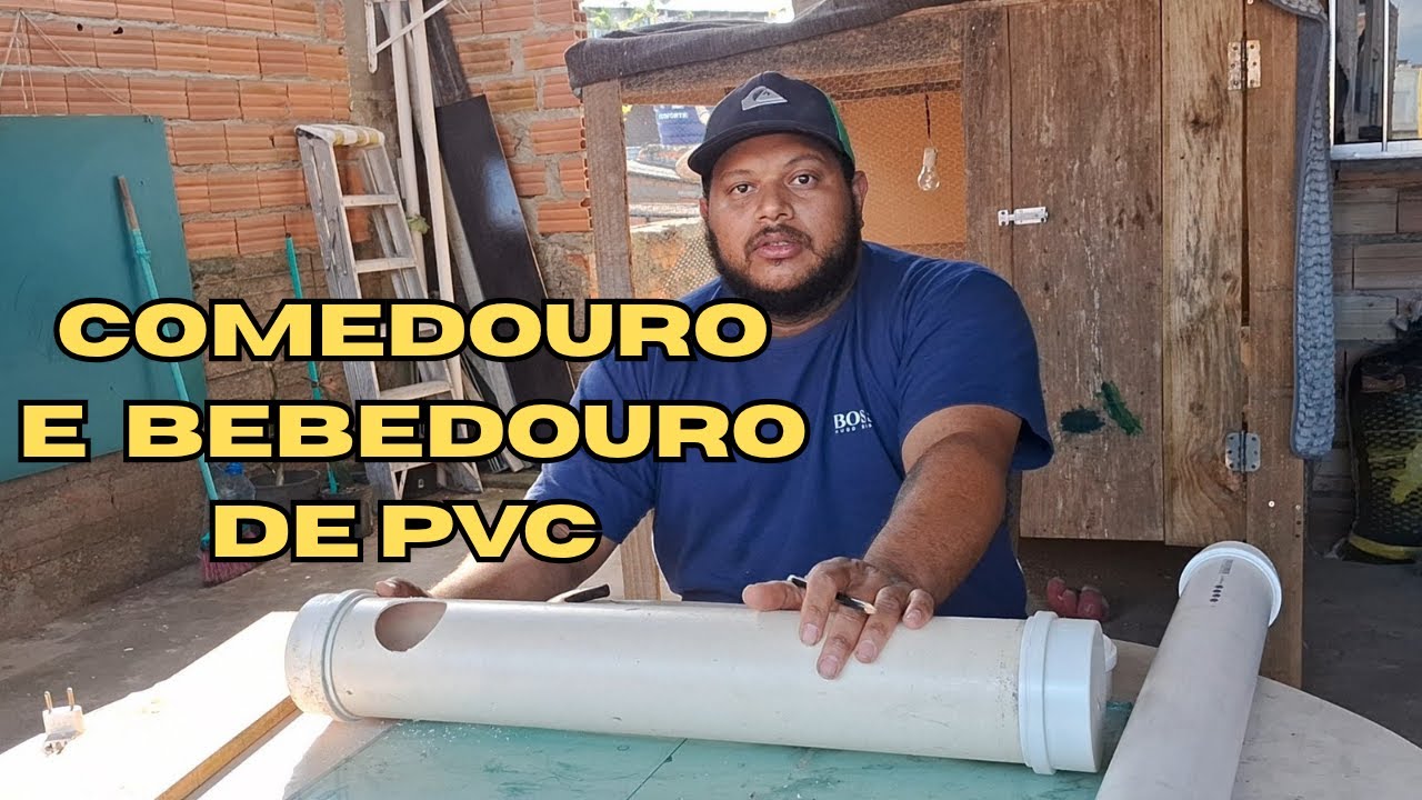 COMO FAZER SEU PRÓPRIO COMEDOURO E BEBEDOURO do seu   Galinheiro