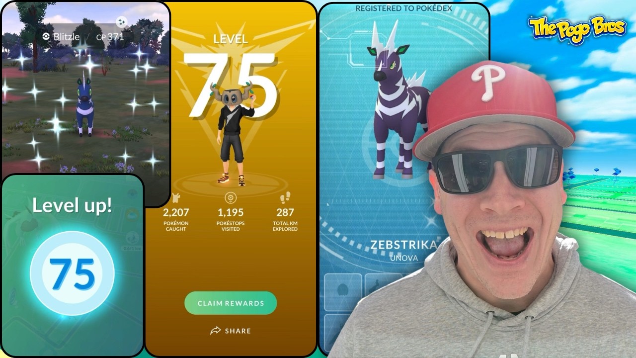 FIRST TASK SHINY?! 🤯 Shiny Blitzle + Level 75 LIVE! | Pokémon GO Lunar Event