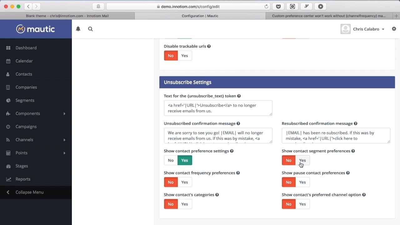 How to Enable Email Subscription Preferences in Mautic