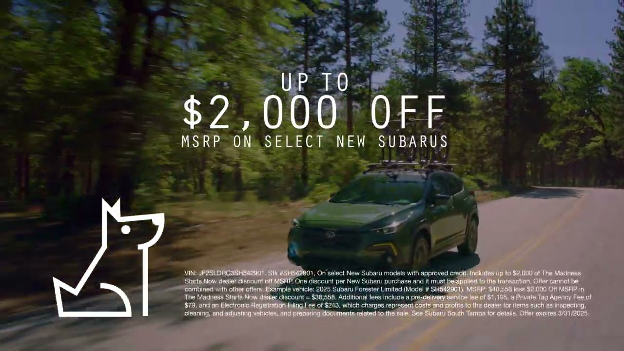 Subaru South Tampa - Madness Starts Now!